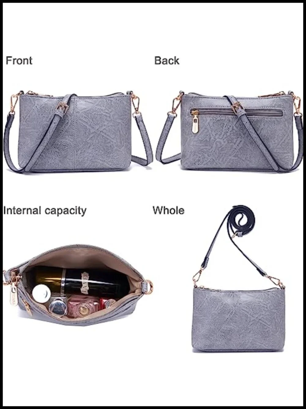 Women Large Crossbody Hobo Tote Set with Wallet Faux Leather Shoulder Bag
